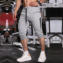 Men's Fitness Capri Pants: Moisture-Wicking Athletic Shorts for Running, Training, and Casual Wear