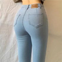 High-Waist Skinny Jeans: Elastic Slim-Fit Sexy Pencil Pants