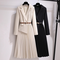 Plus-Size Belted Blazer Dress