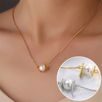 Fashion Pearl Pendant S925 Silver Necklace