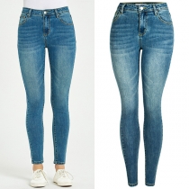 Fashion Old-washed Skinny Denim Jeans