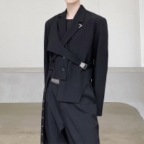 Two-Piece Suit: Asymmetrical Blazer with Pants