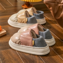 Plush Bread Slippers: Thick-Soled Indoor Comfort for Winter