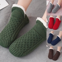Fashion Anti-slip Plush Lined Knitted Floor Socks
