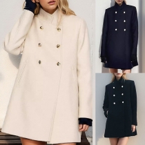 Vintage Double-breasted Long Sleeve Duffle Jacket