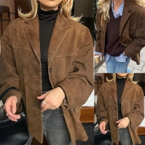 Fashion Notch Lapel Long Sleeve Jacket