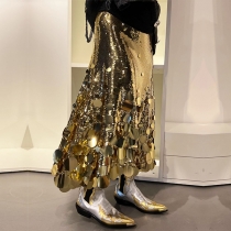 Evening Skirt with Heavy Sequin Beading Fashion