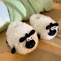 Cute Sheep Indoor Cotton Slippers Warm Full Heel
