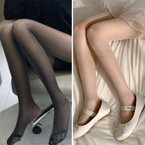 Fashion Lightweight Pearlescent Sheer Stockings, Tights for Women
