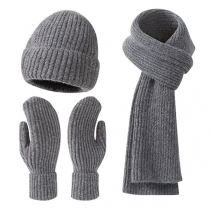 Winter Warmth Set – Thick Touchscreen Gloves, Hat and Scarf for Adults