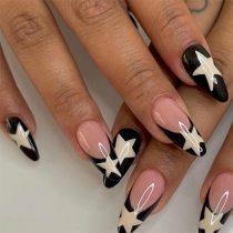 Fashion Press-On Nails with Stars Pattern