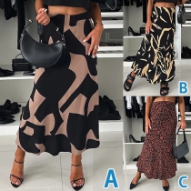 Fashion Floral Printed Maxi Skirt