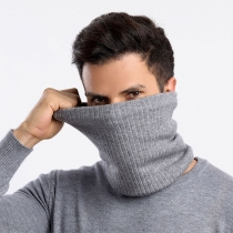 Winter Knitted Neck Warmer –Fleece-Lined Scarf for Men and Women