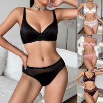 Sexy Mesh Spliced Two-piece Lingerie Set