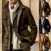 Vintage Heavy Lapel Jacket Casual Suit Coat