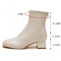 Invisible 7cm Heel Hidden Wedge Ankle Boots
