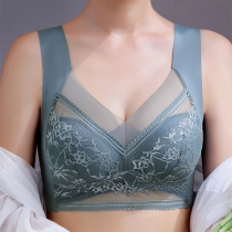 Seamless Lace-Trim Cooling Comfort Bralette