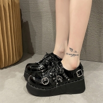 Platform Combat Boots with Studded