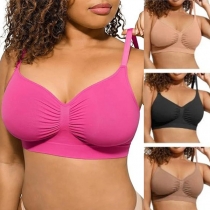 Fashion Solid Color Push-up Brassie
