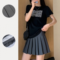 Fashion High-rise Pleated Skirt