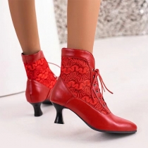Victorian-Style Lace-Up Ankle Boots