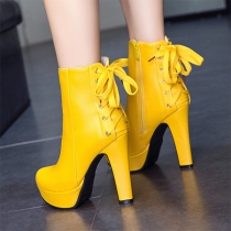 Combat Platform Boot with Chunky Sole