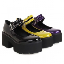 Chunky Platform Double Monk Strap Loafers