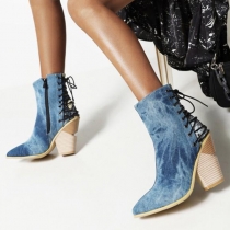 Western-Inspired Block Heel Chelsea Boots