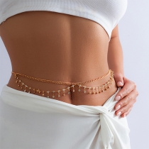 Fashion Rhinestone Tassel Waist Chain