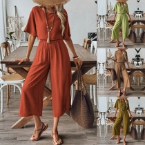 Casual Two-piece Set Consist of Shirt and Pants