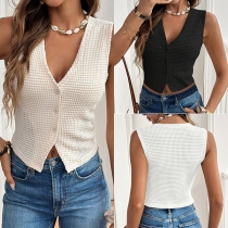 Fashion V-neck Sleeveless Crop Vest