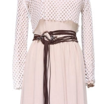 Bohemian Faux Suede Belt with Spiral S-Hook Buckle