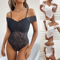 Sexy Lace Off-the-shoulder Cami Bodysuit
