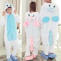 Cute Cartoon Unicorn Shaped Jumpsuit Pajamas Sleepwear