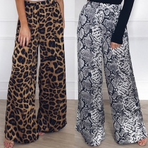 Fashion High Waist Printed Wide-leg Pants
