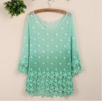 Nice Lace Hollow out Seven sleeve Overall