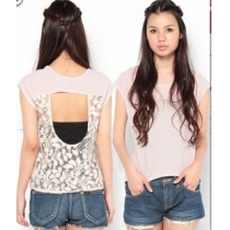Backless lace top