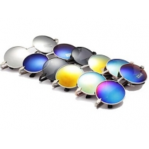 Unisex Vintage Arrow Metal Round Frame Sunglasses