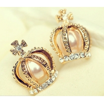 Cute Crown Rhinestone Earrings