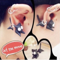 Cute Fashion Cat Earring For One
