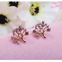 Tree Rhinestone Creative Cute Earrings