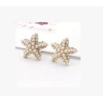 Rhinestone Bead Star Studs Earrings