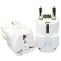Grounded Universal Plug Adapter for Europe, Germany, France 