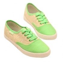 Sweet Lace Spliced Canvas Shoes