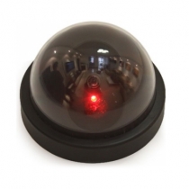 Dummy Security Camera with Dome Shape and 1 Red Flashing Light