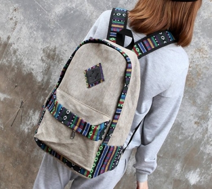 National wind lace backpack