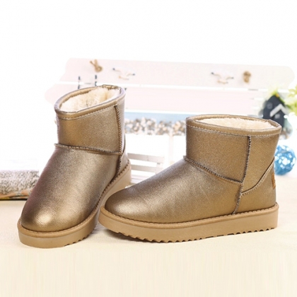 flat heel snow boots
