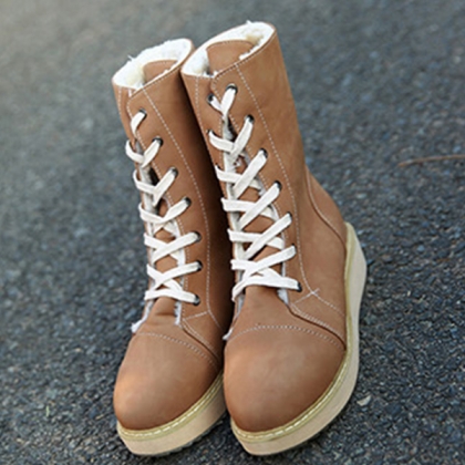 flat heel snow boots