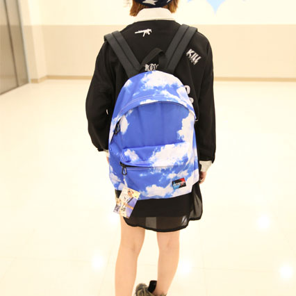 Street-chic Style Leisure Sky Cloud Print Backpack