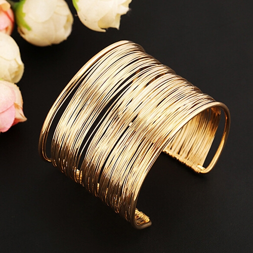 Fashion Gold/Silver-tone Alloy Iron Wire Bracelet